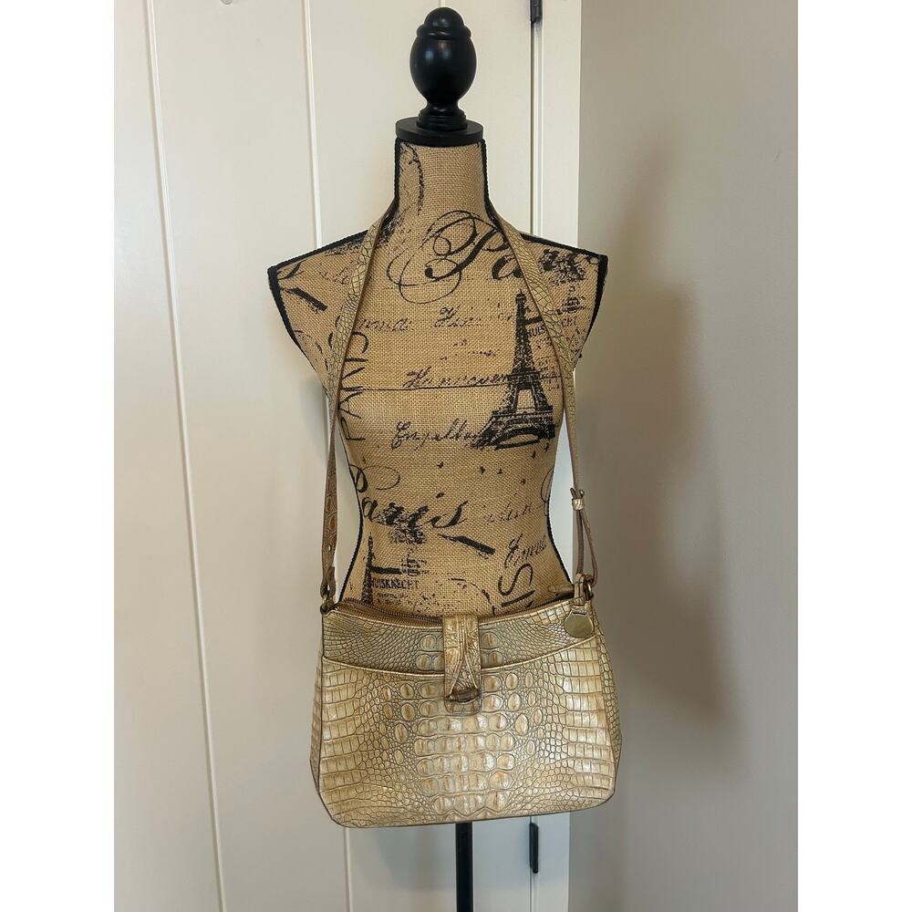 Vintage Brahmin Isabelle Croc-Embossed Leather Purse